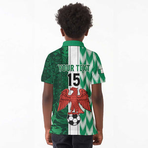 Custom Nigeria Football Kid Polo Shirt Go Champions