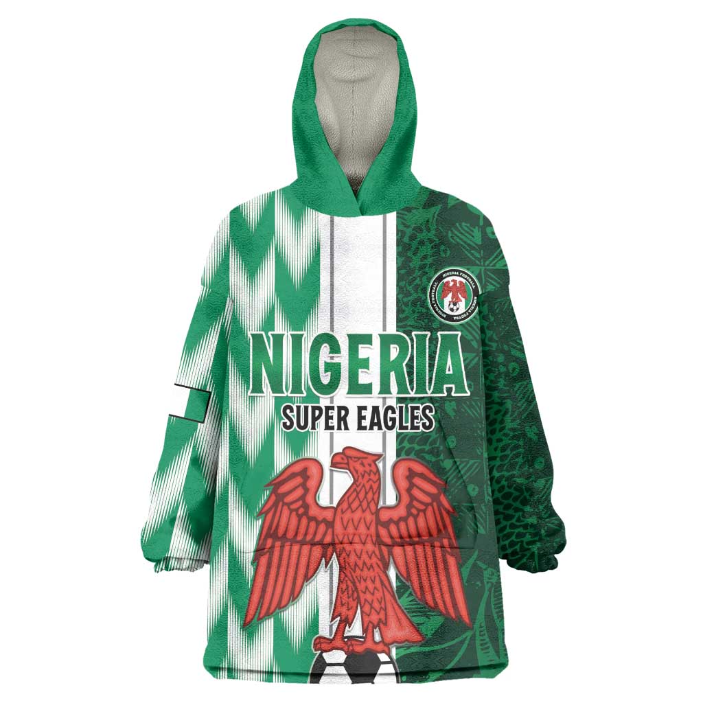Custom Nigeria Football Kid Wearable Blanket Hoodie Go Champions