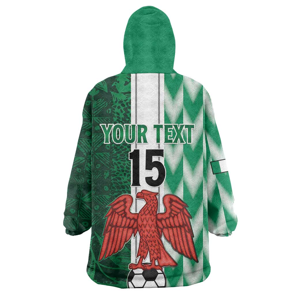 Custom Nigeria Football Kid Wearable Blanket Hoodie Go Champions