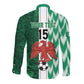 Custom Nigeria Football Long Sleeve Button Shirt Go Champions