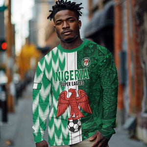 Custom Nigeria Football Long Sleeve Shirt Go Champions