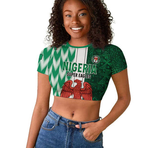 Custom Nigeria Football Raglan Cropped T shirt Go Champions