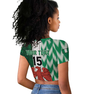 Custom Nigeria Football Raglan Cropped T shirt Go Champions