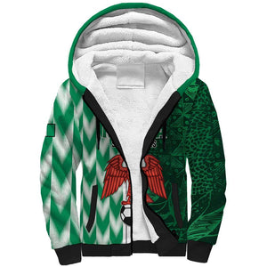 Custom Nigeria Football Sherpa Hoodie Go Champions