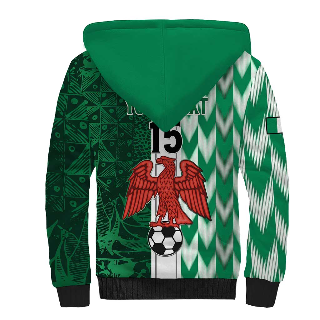 Custom Nigeria Football Sherpa Hoodie Go Champions
