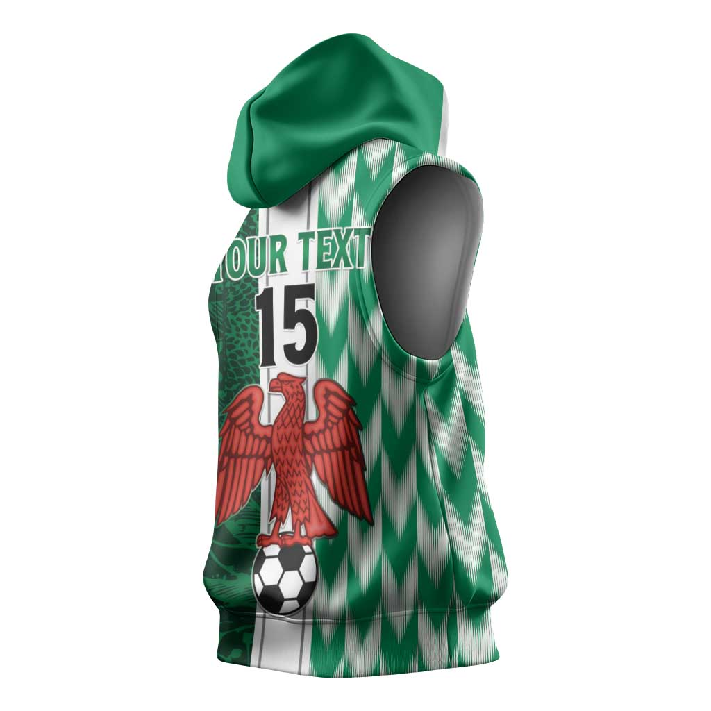 Custom Nigeria Football Sleeveless Hoodie Go Champions - African Pride