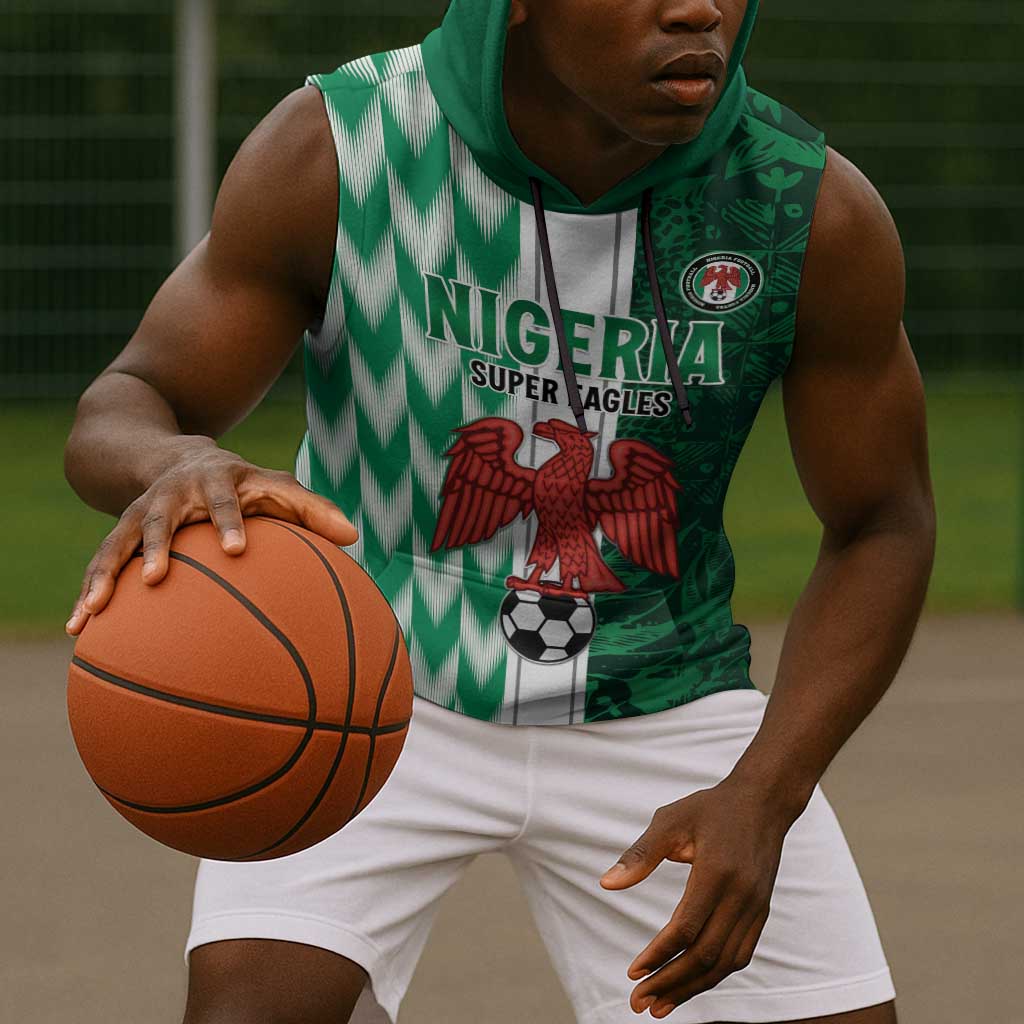 Custom Nigeria Football Sleeveless Hoodie Go Champions - African Pride