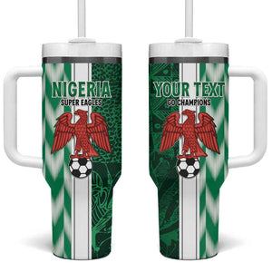 Custom Nigeria Football Tumbler With Handle Go Champions