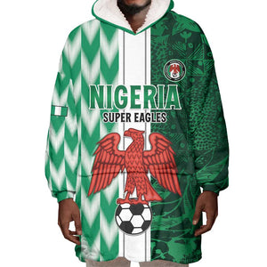 Custom Nigeria Football Wearable Blanket Hoodie Go Champions