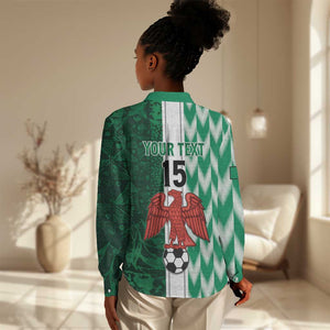 Custom Nigeria Football Women Casual Shirt Go Champions