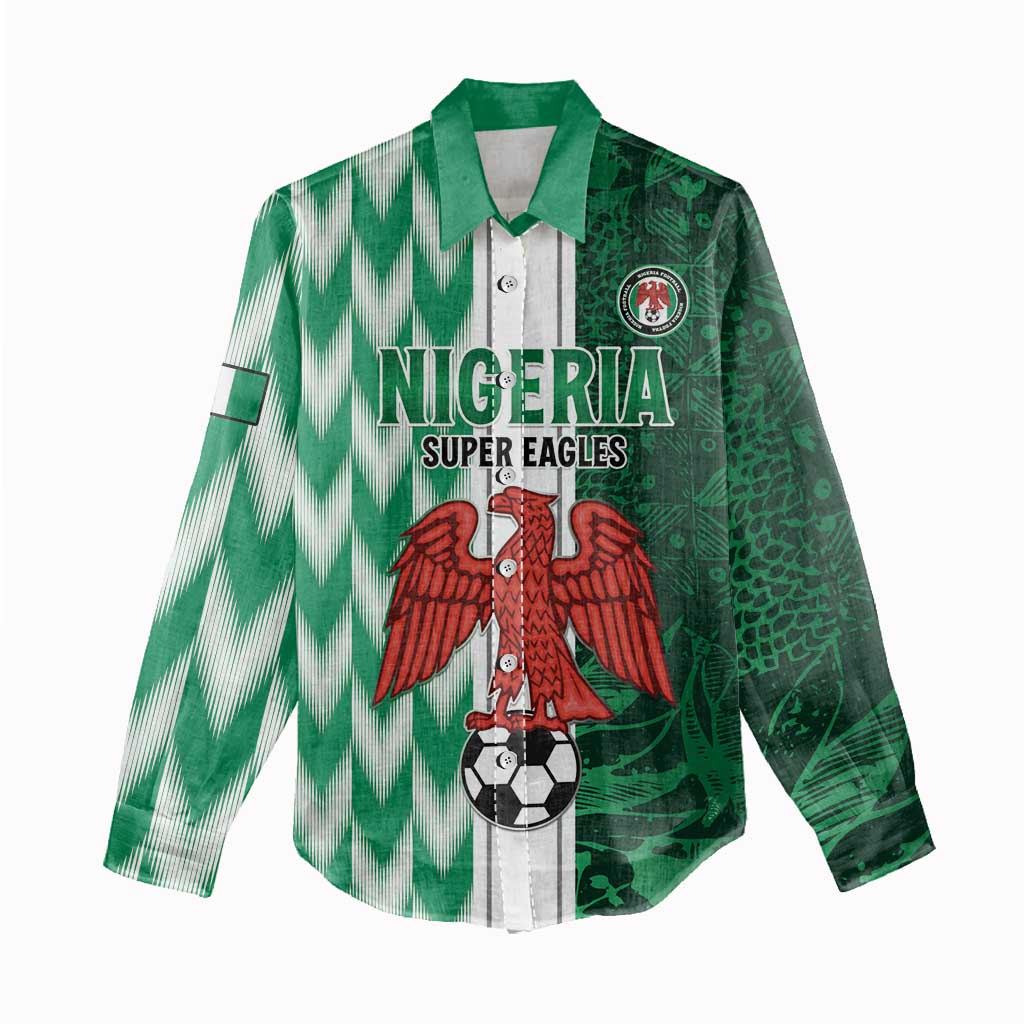 Custom Nigeria Football Women Casual Shirt Go Champions