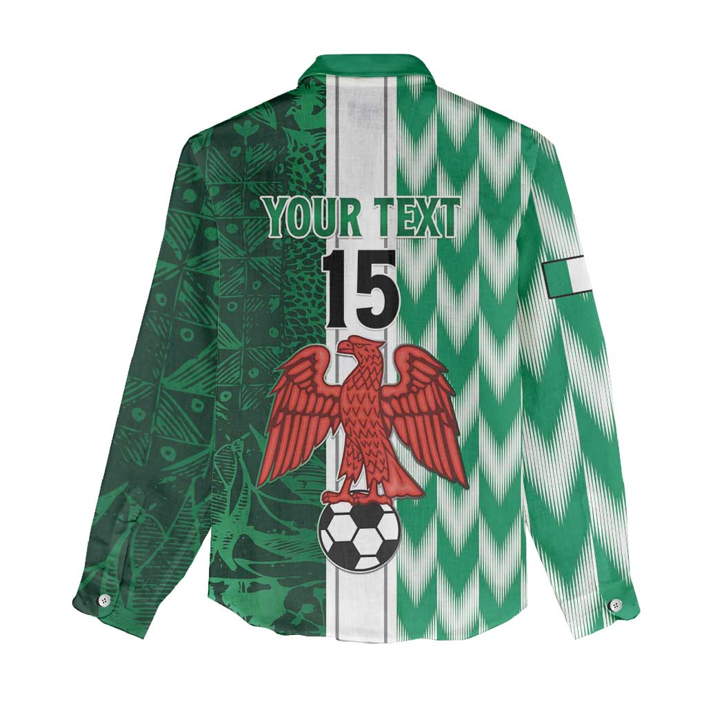 Custom Nigeria Football Women Casual Shirt Go Champions