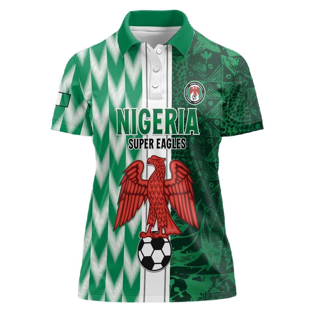 Custom Nigeria Football Women Polo Shirt Go Champions