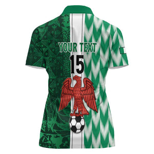 Custom Nigeria Football Women Polo Shirt Go Champions