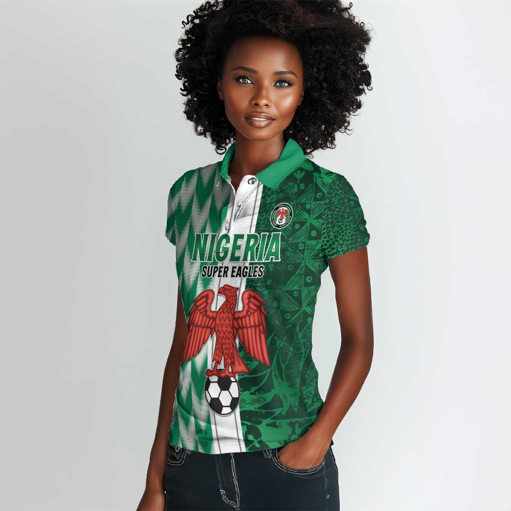 Custom Nigeria Football Women Polo Shirt Go Champions