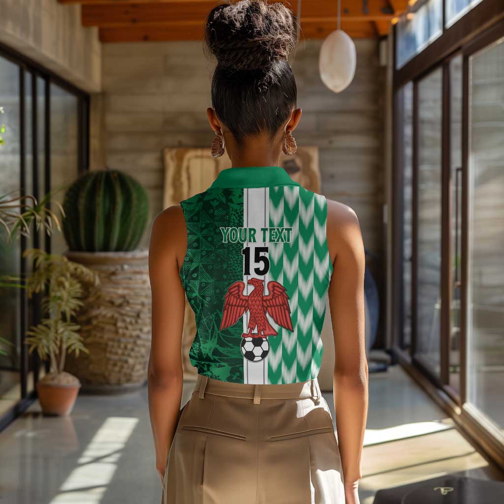 Custom Nigeria Football Women Sleeveless Polo Shirt Go Champions