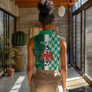 Custom Nigeria Football Women Sleeveless Polo Shirt Go Champions