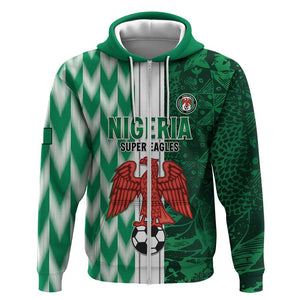 Custom Nigeria Football Zip Hoodie Go Champions