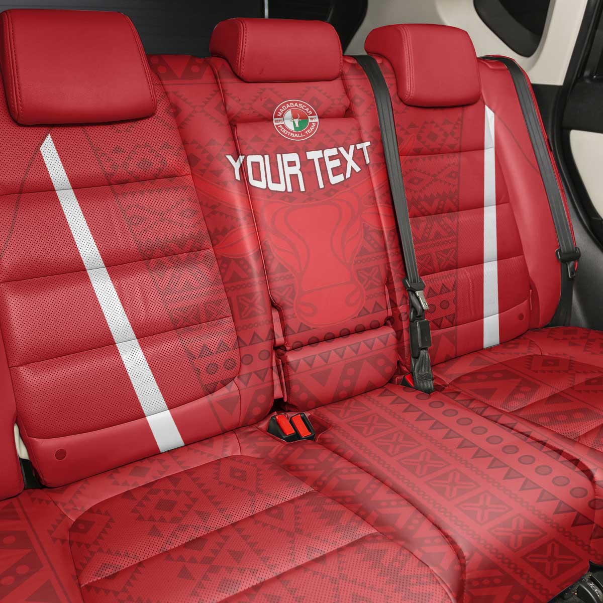 Custom Madagascar Football Back Car Seat Cover Go Champions
