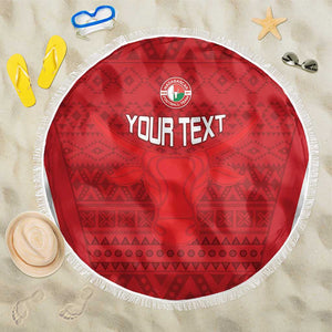 Custom Madagascar Football Beach Blanket Go Champions
