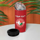 Custom Madagascar Football 4 in 1 Can Cooler Tumbler Go Champions