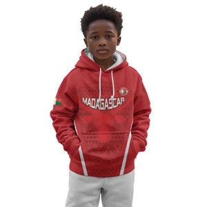 Custom Madagascar Football Kid Hoodie Go Champions