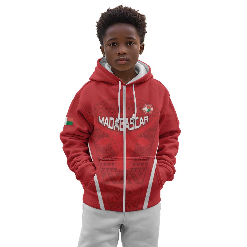 Custom Madagascar Football Kid Hoodie Go Champions