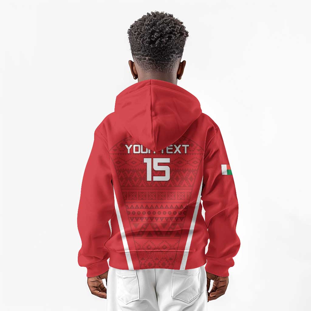 Custom Madagascar Football Kid Hoodie Go Champions