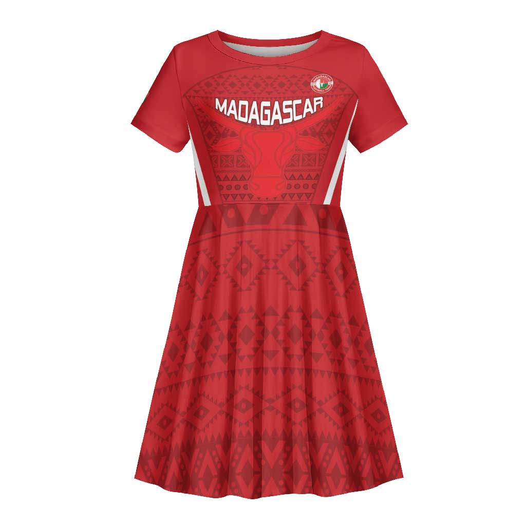 Custom Madagascar Football Kid Short Sleeve Dress Go Champions