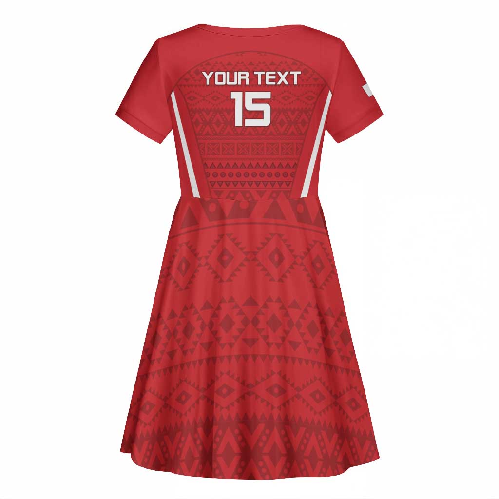 Custom Madagascar Football Kid Short Sleeve Dress Go Champions