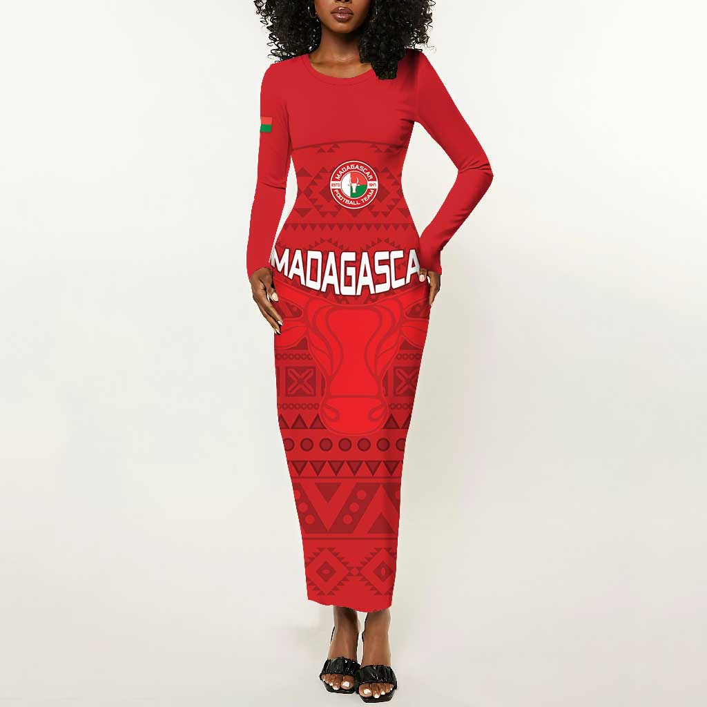 Custom Madagascar Football Long Sleeve Bodycon Dress Go Champions LT15