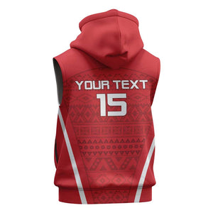 Custom Madagascar Football Sleeveless Hoodie Go Champions - African Pride