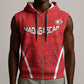 Custom Madagascar Football Sleeveless Zip Hoodie Go Champions - African Pride