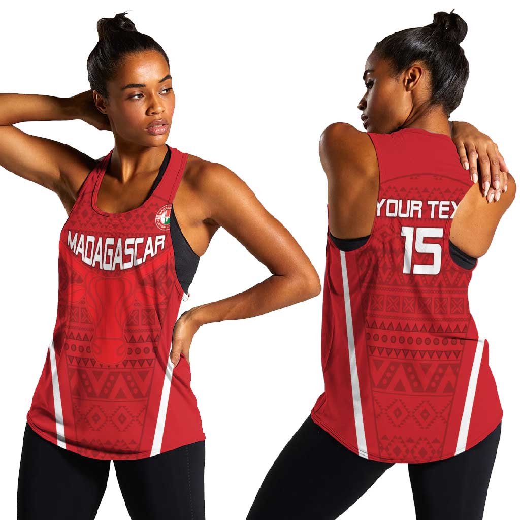 Custom Madagascar Football Women Racerback Tank Go Champions