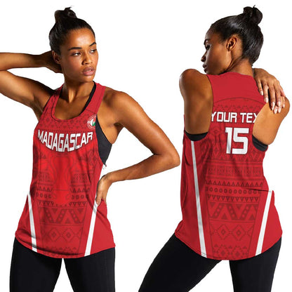 Custom Madagascar Football Women Racerback Tank Go Champions