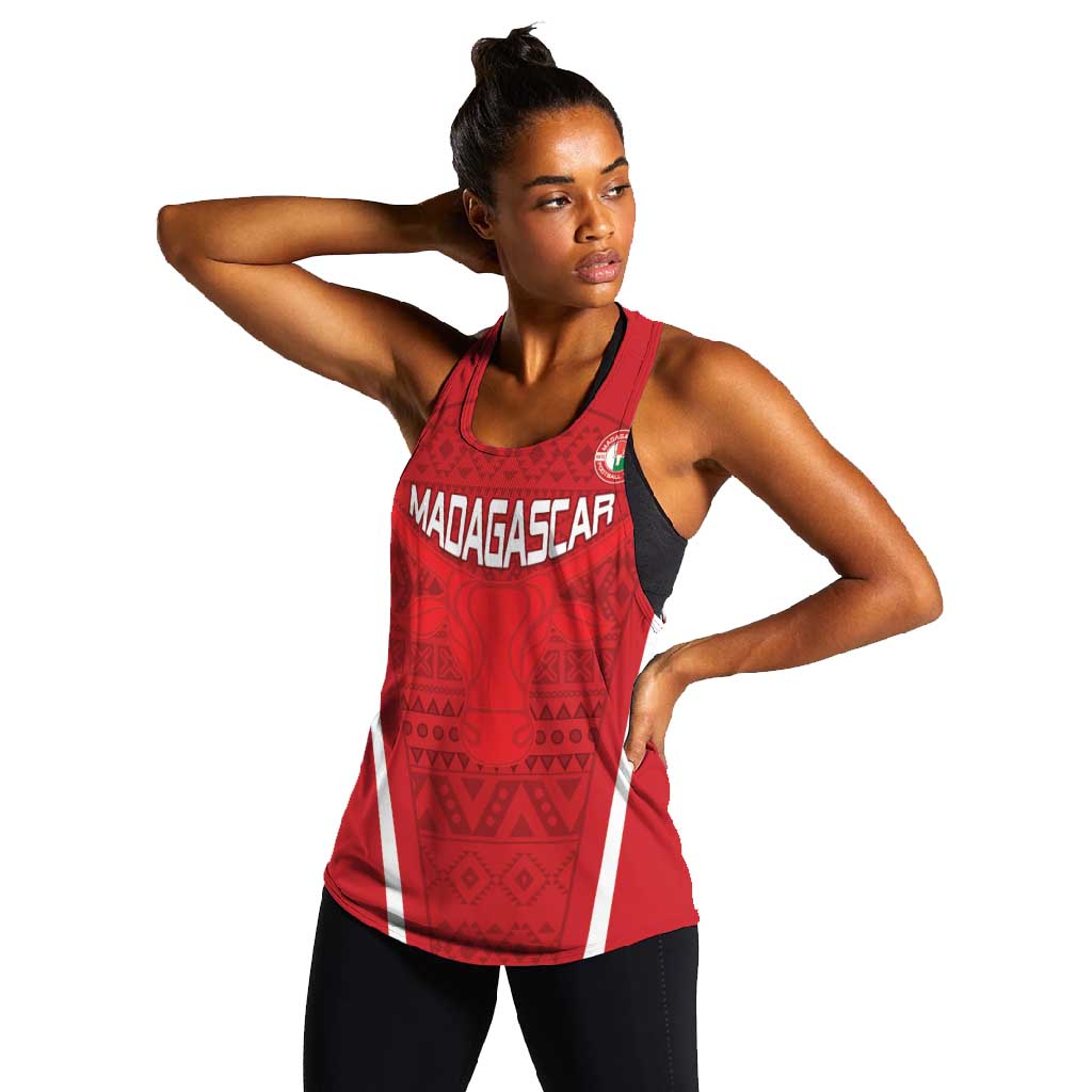 Custom Madagascar Football Women Racerback Tank Go Champions