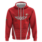 Custom Madagascar Football Zip Hoodie Go Champions