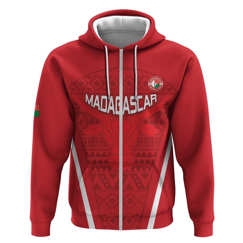 Custom Madagascar Football Zip Hoodie Go Champions