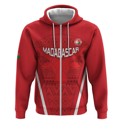Custom Madagascar Football Zip Hoodie Go Champions