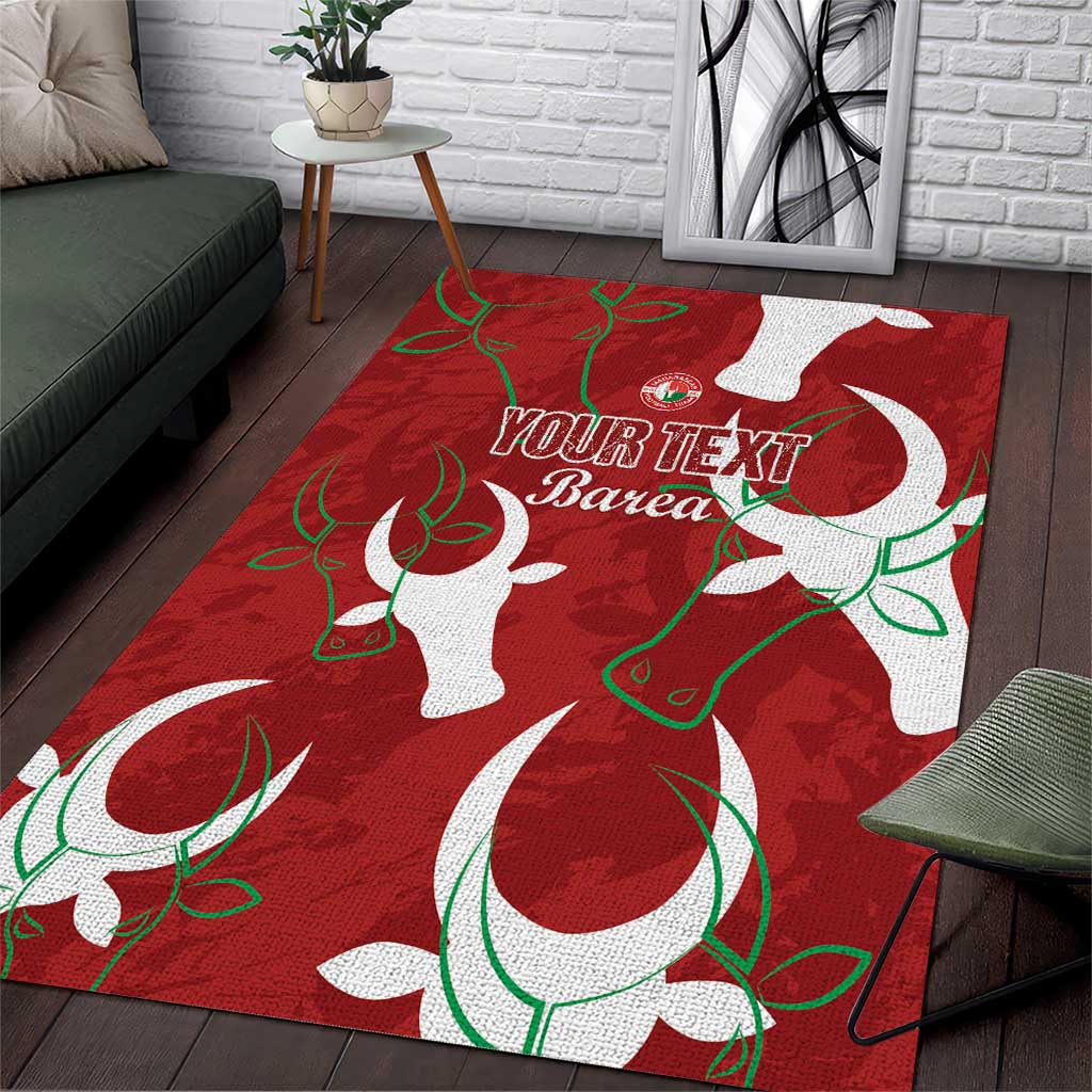 Custom Madagascar Football Area Rug Allez Barea