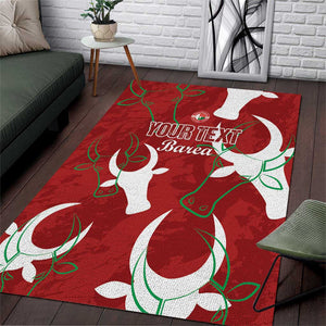 Custom Madagascar Football Area Rug Allez Barea