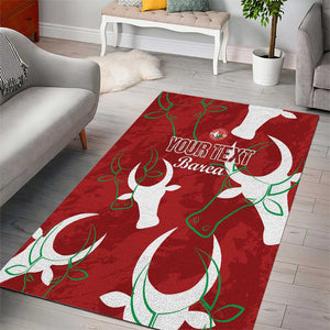 Custom Madagascar Football Area Rug Allez Barea