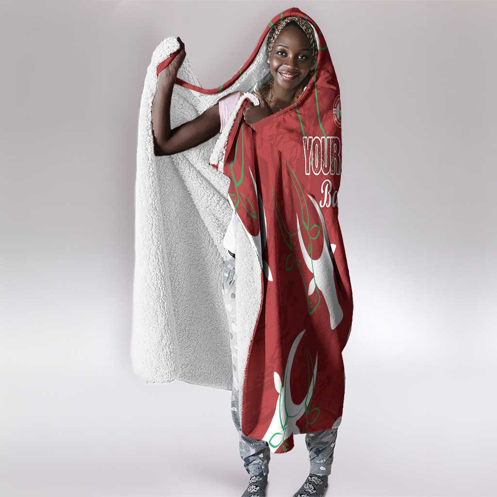 Custom Madagascar Football Hooded Blanket Allez Barea