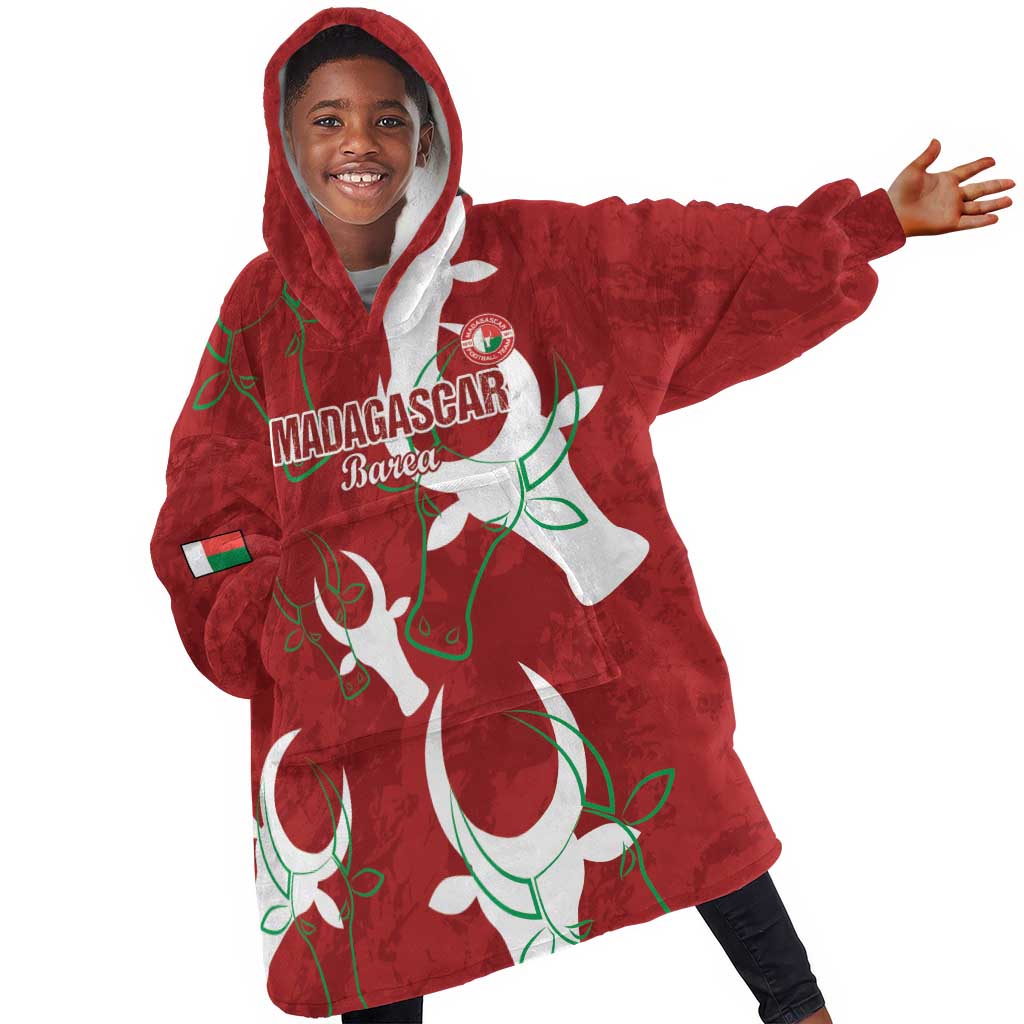 Custom Madagascar Football Kid Wearable Blanket Hoodie Allez Barea