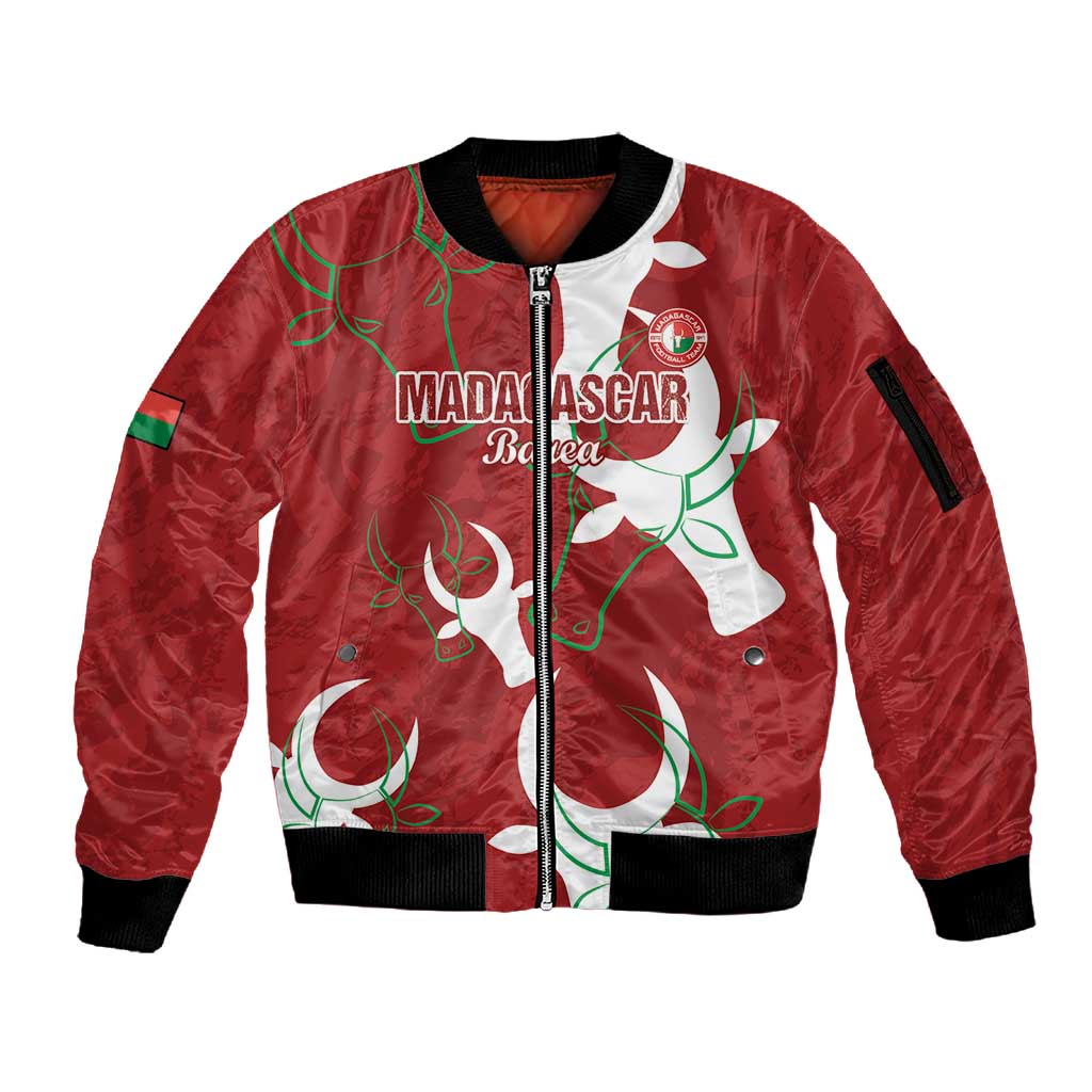 Custom Madagascar Football Sleeve Zip Bomber Jacket Allez Barea