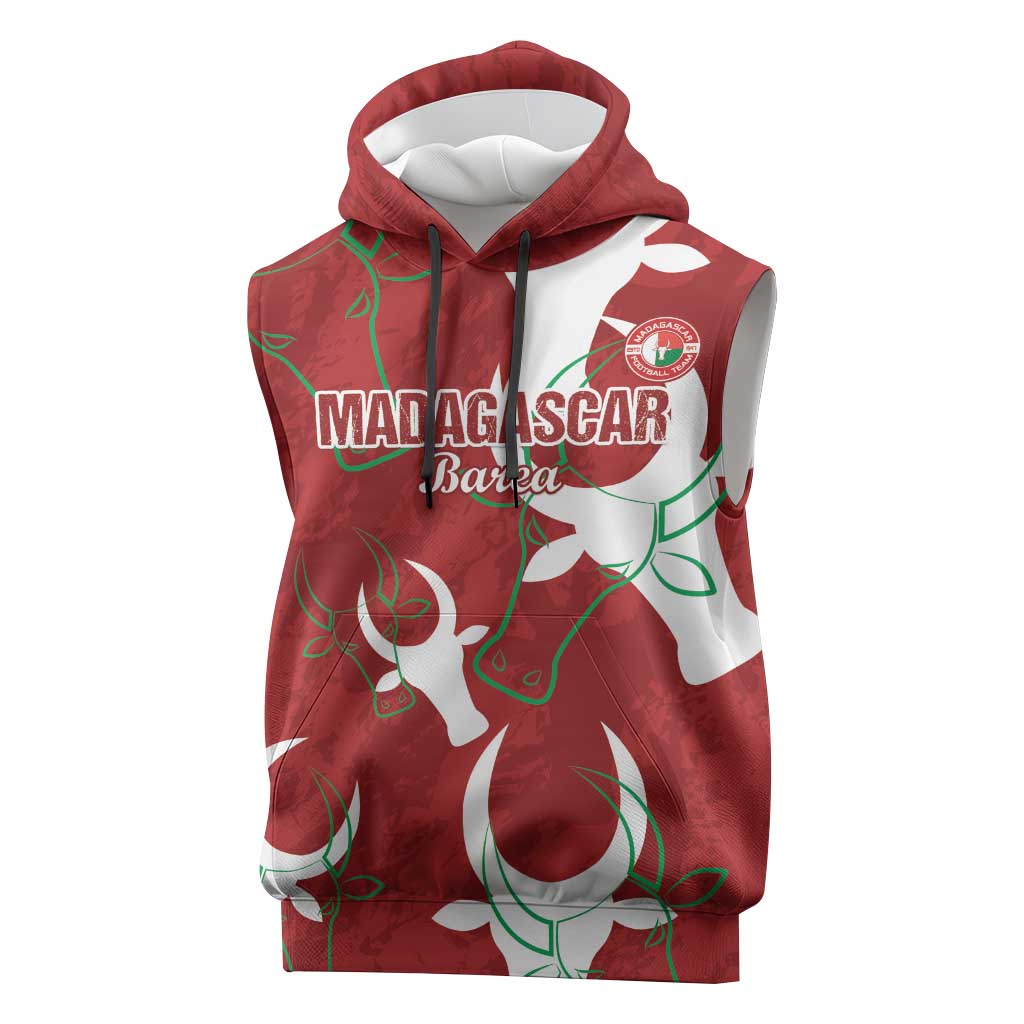 Custom Madagascar Football Sleeveless Hoodie Allez Barea - African Pride