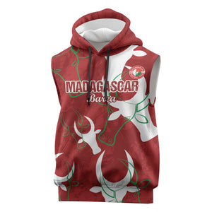 Custom Madagascar Football Sleeveless Hoodie Allez Barea - African Pride