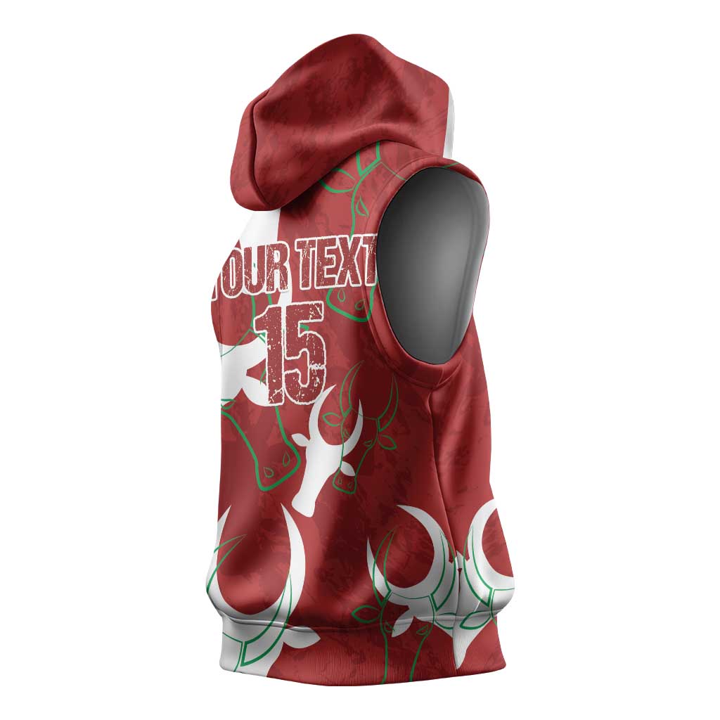 Custom Madagascar Football Sleeveless Hoodie Allez Barea - African Pride