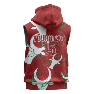 Custom Madagascar Football Sleeveless Zip Hoodie Allez Barea - African Pride