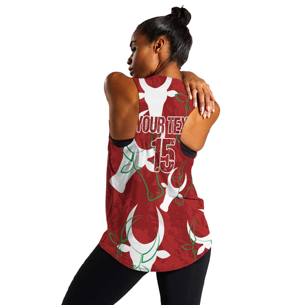 Custom Madagascar Football Women Racerback Tank Allez Barea